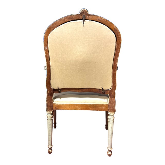 Wonderful 18th Century Venetian Painted Armchair For Sale - Image 13 of 16