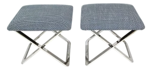 X-Stools Milo Baughman Attributed-- A Pair