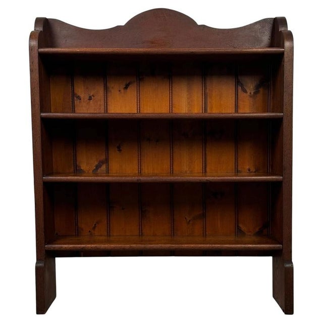 Early 20th Century Antique English Oak Open Bookcase For Sale - Image 10 of 10