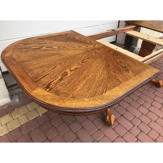 Wood Extendable Dining Table with Rounded Corners, 1970s For Sale - Image 7 of 18