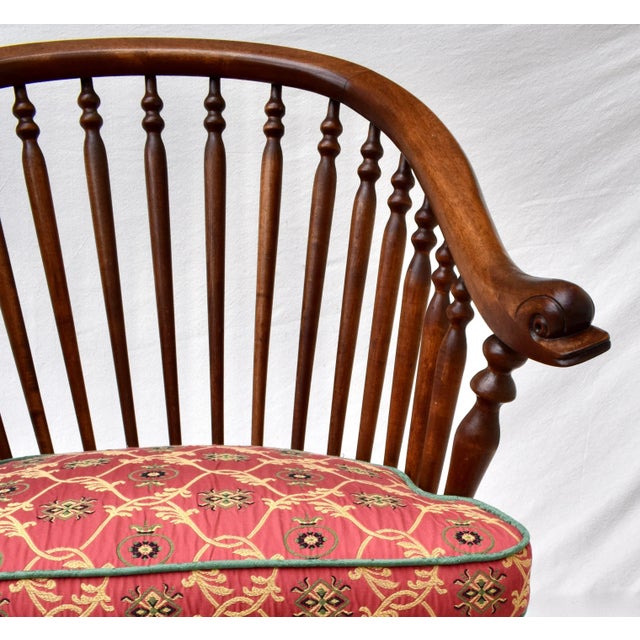 Wood 19th C. Windsor Style Accent Chair With Dolphin Head Arms For Sale - Image 7 of 13