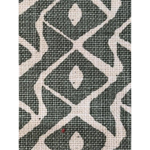 Peter Fasano Geometric Handprinted Linen Fabric- Sarpa 4 Yards For Sale In Raleigh - Image 6 of 7
