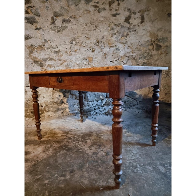 Vintage French Farmhouse Table, 1920s For Sale - Image 6 of 14