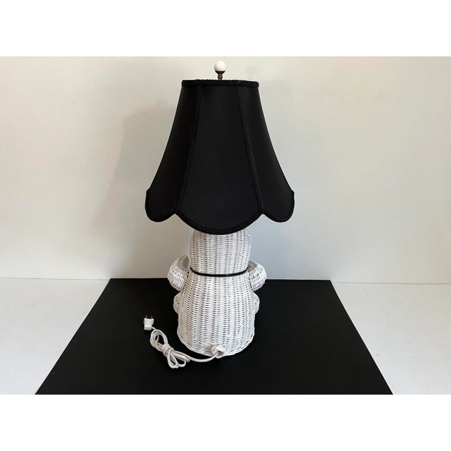 1970s Wicker Teddy Bear Lamp & Shade For Sale - Image 17 of 18