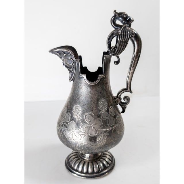 Victorian 19th Century American Victorian Silverplate Pitcher by James W. Tufts For Sale - Image 3 of 12