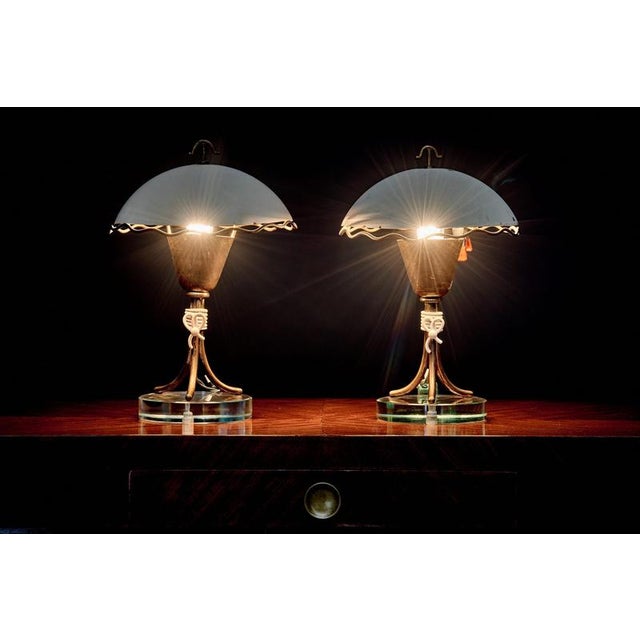 Mid-Century Modern Italian Table Lamps, Italy, 1950s, Set of 2 For Sale - Image 11 of 12