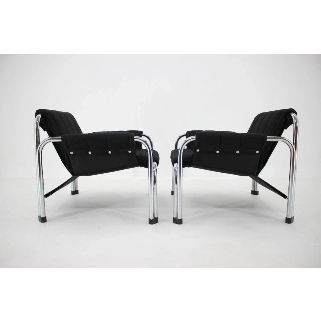 Chrome Armchairs by Viliam Chlebo, Czechoslovakia, 1980s, Set of 2 For Sale - Image 4 of 8