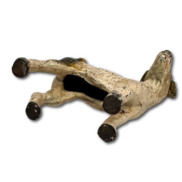 Vintage 1930s American Hubley Manufacturing Company Cast Iron Fox Terrier Dog Doorstop For Sale - Image 16 of 18