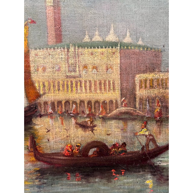 Original Oil on Canvas of Venice, Italy For Sale - Image 4 of 6