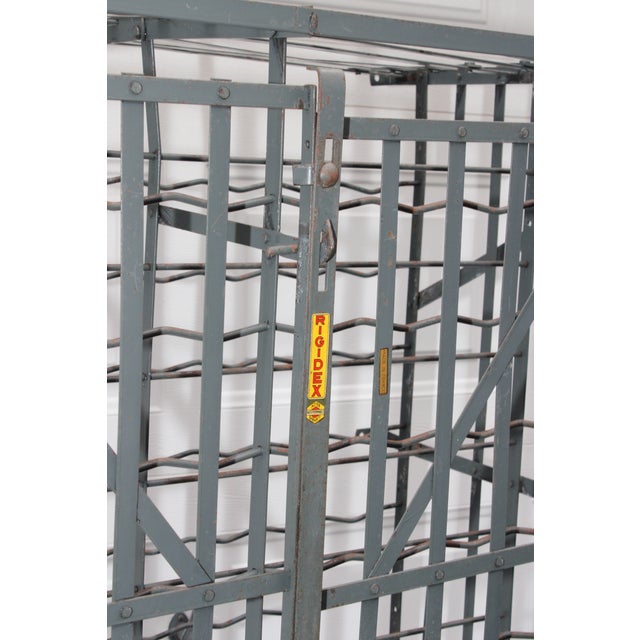 1940s Rigidex 300 Bottle Wine Safe Rack Security Locking Metal Cage For Sale In New York - Image 6 of 17