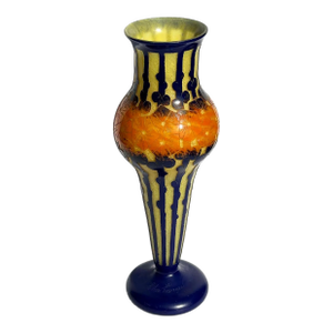Le Verre Francais French Art Deco Mirettes Studio Cameo Antique Vase