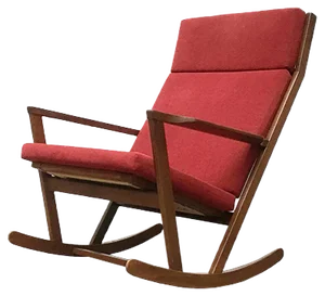 Mid-Century Danish Rocking Chair by Poul Volther for Frem Røjle