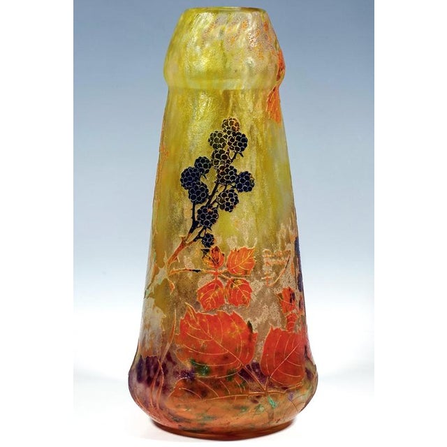 Large Art Nouveau Cameo Vase from Daum Nancy, 1890s For Sale - Image 5 of 9