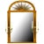 Brown Grosfeld House Sunburst Top Mirror With Integral Brass Sconces For Sale - Image 8 of 8