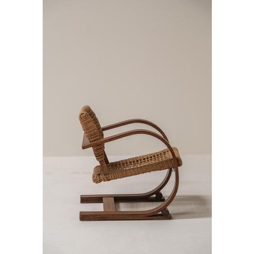 Mid-Century Rope Chair by Audoux & Minet, France, 1950s For Sale - Image 6 of 15