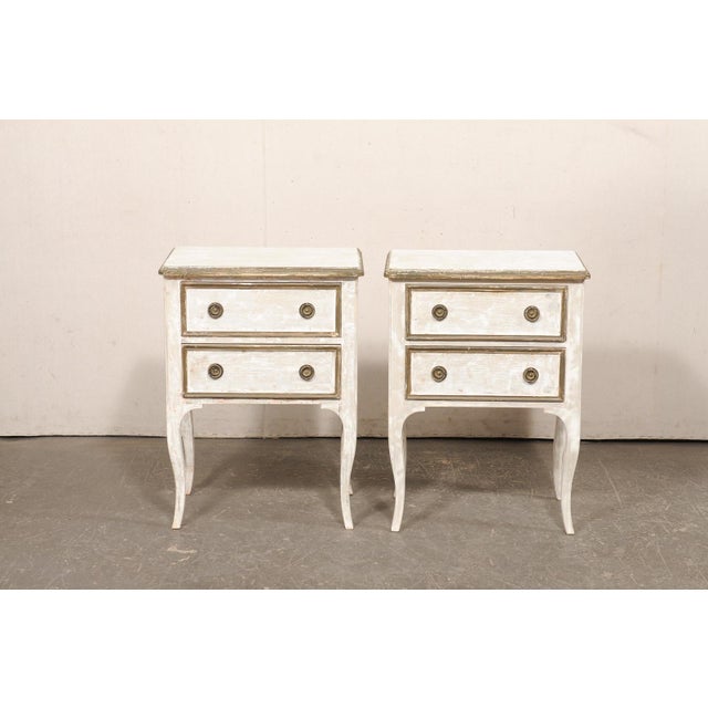 Italian Mid 20th C. Pair Raised Side Chests For Sale - Image 11 of 12