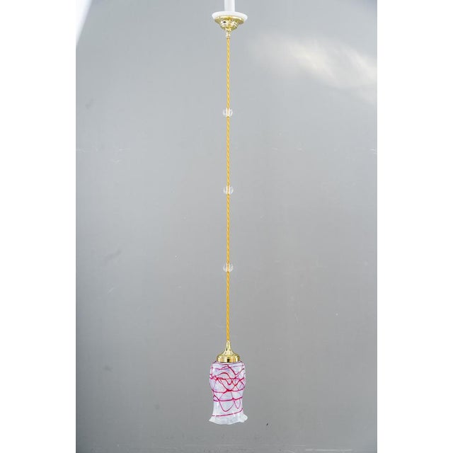 Art Deco Pendant with Opaline Glass Shade, 1920s For Sale - Image 6 of 18