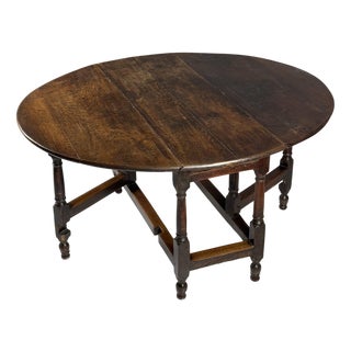 English Gateleg Table in Oak For Sale
