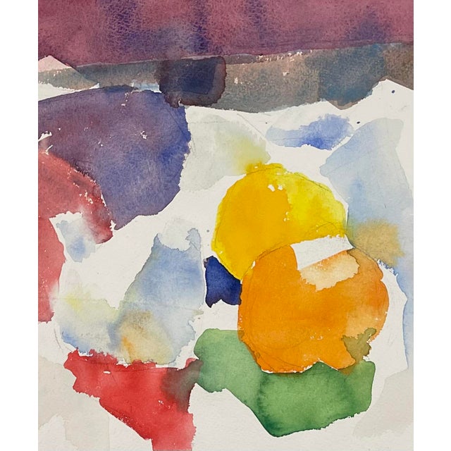 Abstract Abstract Still Life Watercolor For Sale - Image 3 of 4