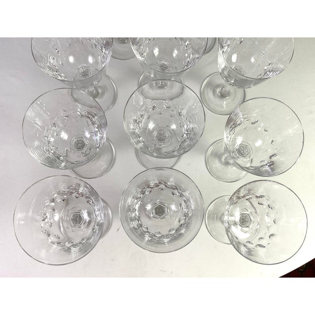 Mid-Century Modern Mid 20th Century Orrefors-“ Imperial Crystal Stemware Collection”-Mouth Blown Crystal Wine/Water Goblets – Set of 11 For Sale - Image 3 of 7