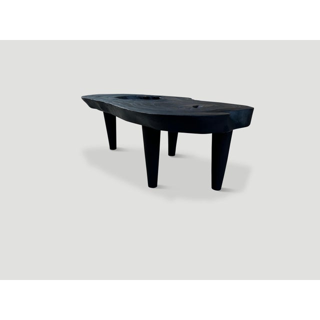 Andrianna Shamaris Suar Wood Minimalist Charred Coffee Table For Sale - Image 14 of 18