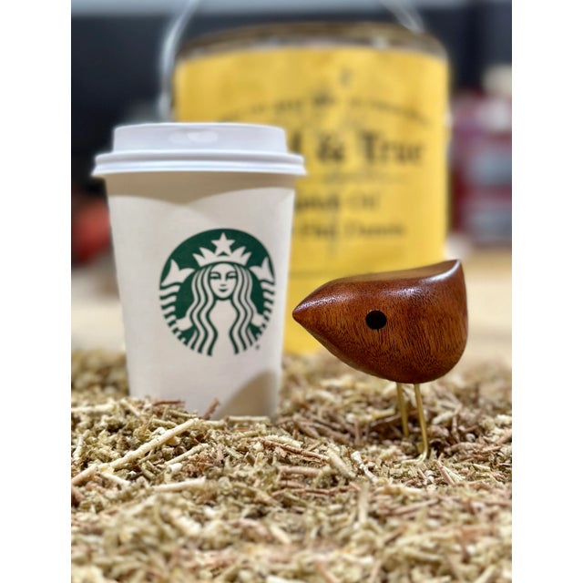 Mid-Century Modern Contemporary Danish Mid Century Modern Style Mahogany Happy Bird For Sale - Image 3 of 13