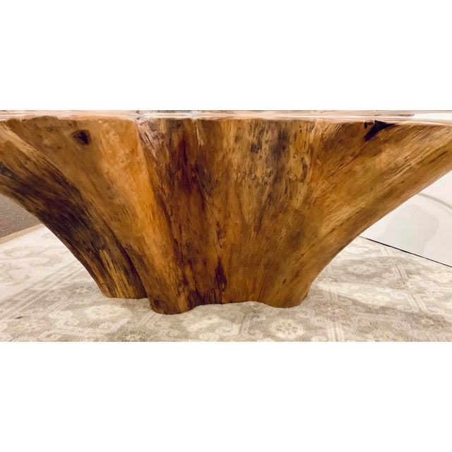 Revelation Organic Modern Teak Timber Cocktail Table For Sale - Image 4 of 4