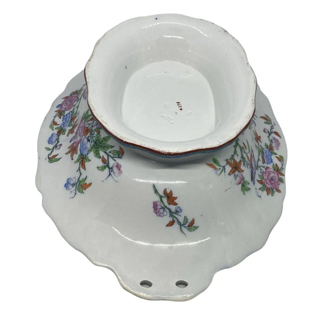 Ceramic Mid 19th Century Minton Porcelain Oval Raised Footed Serving Centerpiece Bowl For Sale - Image 7 of 13