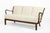 Danish Modern Solid Walnut Spindle Back Sofa in Schumacher Fabric, Circa 1960 For Sale - Image 4 of 18
