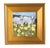 Farmhouse Sheep Lambs in a Field of Daffodils Oil Painting Including the Antiqued Gold Wood Frame For Sale - Image 3 of 7
