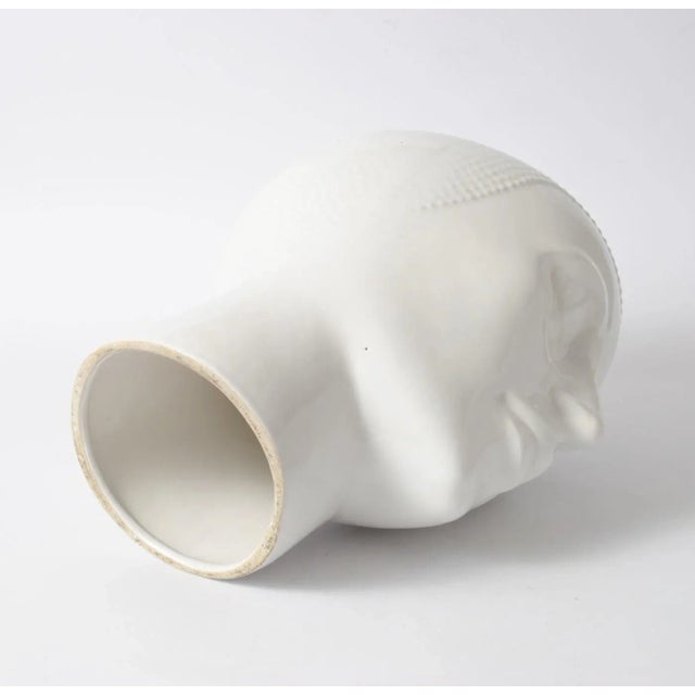Ceramic White Glazed Earthenware Head from Royal Delft, 1970s For Sale - Image 7 of 10