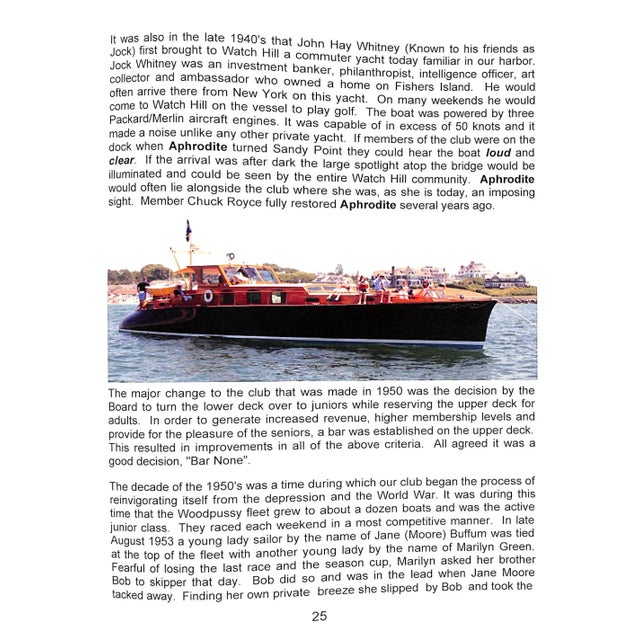 "The Watch Hill Yacht Club: The First 100 Seasons 1913-2012" For Sale In New York - Image 6 of 12