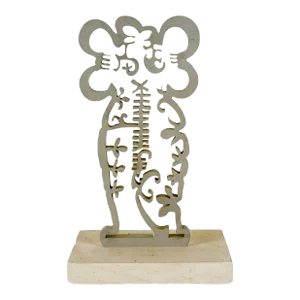 Melanie Yazzie, Abstract Metal Sculpture Navajo Native American Indian Art Woman Pollen Keeper, 2008