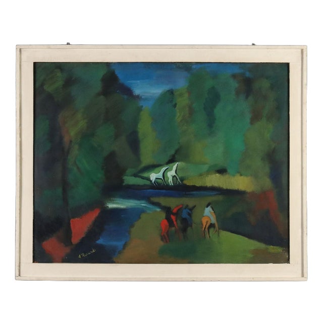 Gian Rodolfo DAccardi, Landscape Composition, Oil Painting on Canvas, Framed For Sale