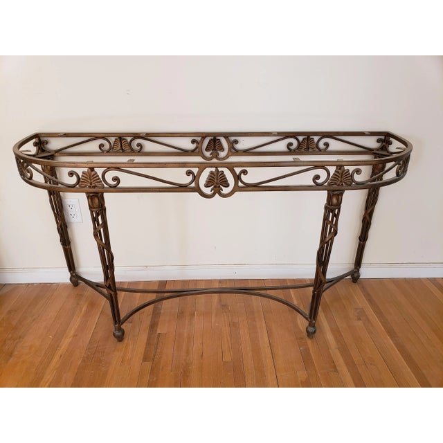 Transitional Drexel Heritage Vine Motif Console Table Base From the Bel-Aire Collection For Sale - Image 3 of 3