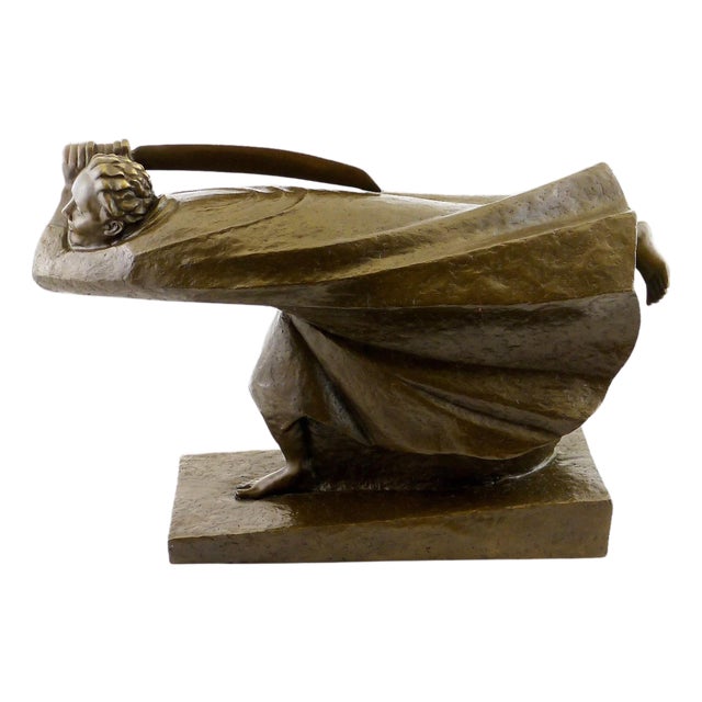 20th Century The Avenger Figurative Sculpture in Bronze For Sale
