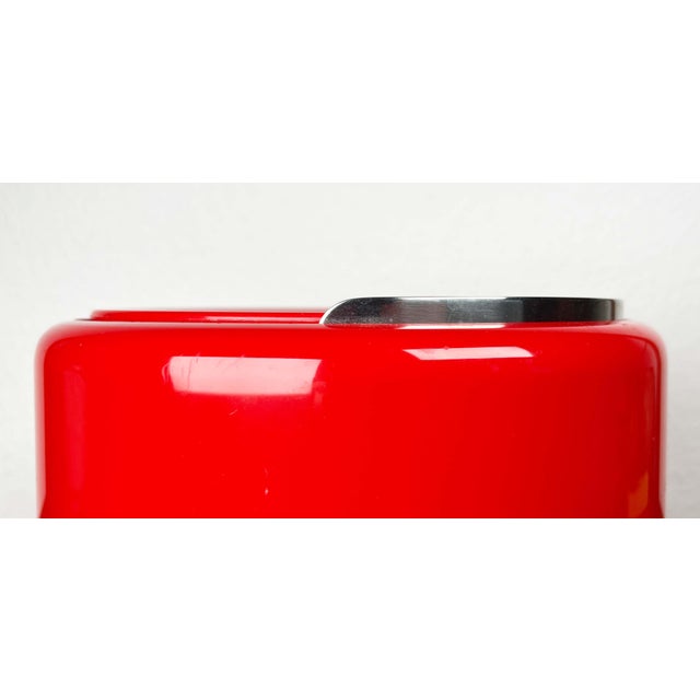 Mid-Century Modern Danish Space Age Red Ice Cooler Bucket by Erik Magnussen for Stelton, 1970s, in Very Good conditions....