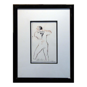 LeRoy Neiman "Kevin Mitchell" Original Mix Media Paper Submit Best Offer