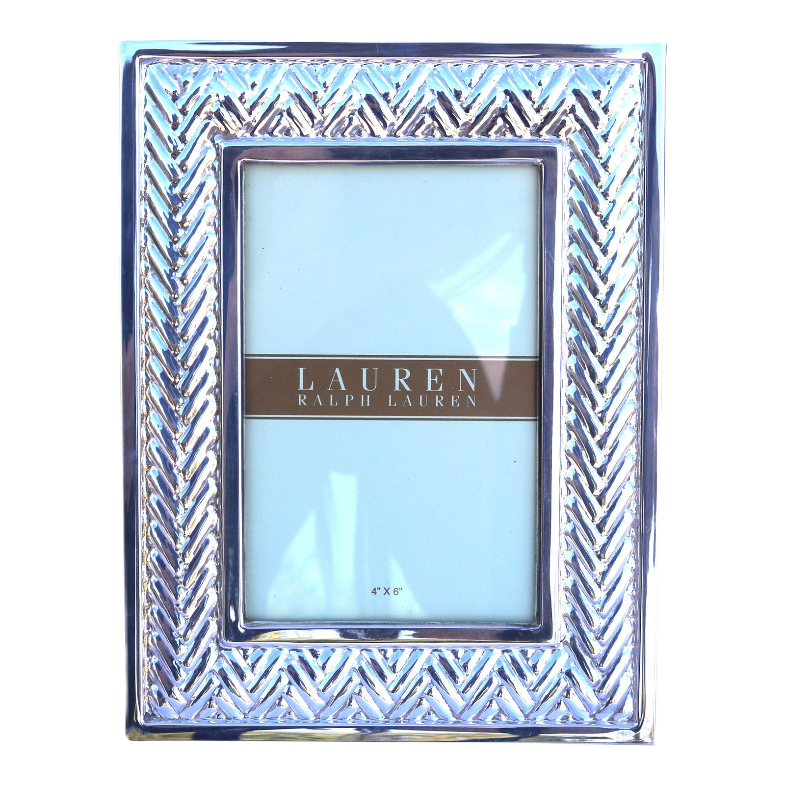 Late 20th Century Ralph Lauren Silverplated 4 X 6 Equestrian Braid