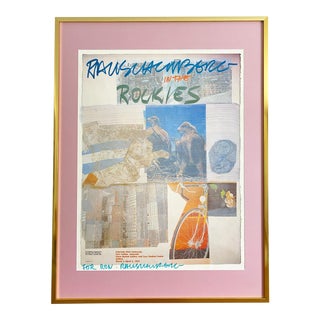 Framed Robert Rauschenberg Artist-Signed Exhibit Poster (Rare) For Sale