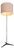 Chrome Floor Lamp with Fabric Shade from Staff For Sale