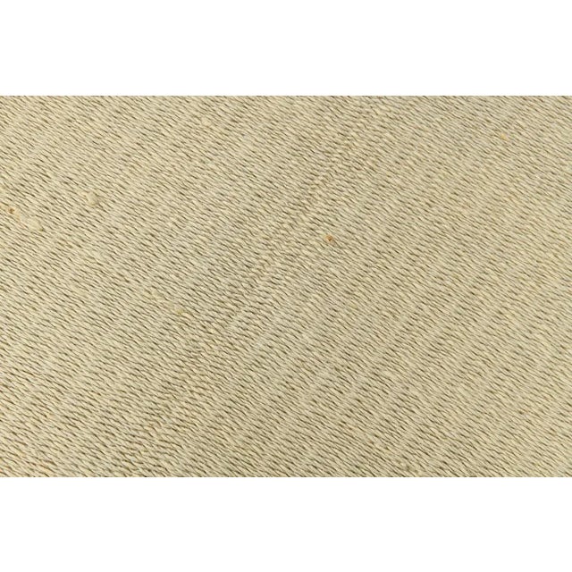 Beige Striped Hemp Runner Rug For Sale - Image 5 of 18