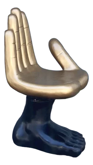 Late 20th Century Petite ‘Hand + Foot’ Swivel Chair | in the Style of Pedro Freideberg