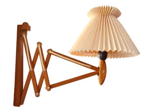 Danish Oak and Plastic Sconce attributed to Erik Hansen for Le Klint, 1960s
