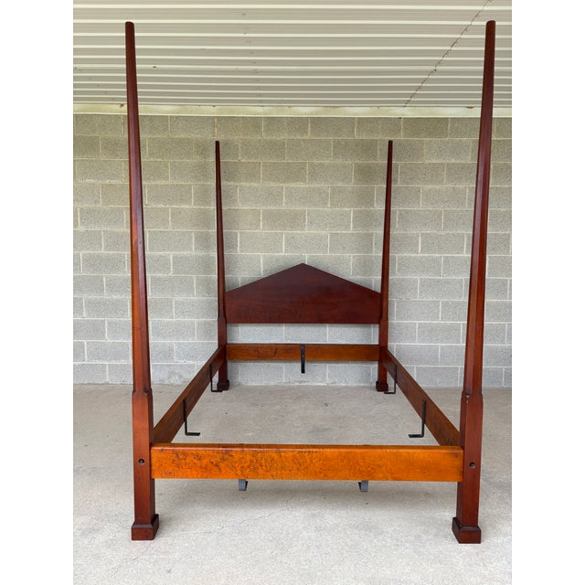 Description: Irion Tiger Maple Shaker Style Full Poster Bed Frame. High Quality Craftsmanship, Original Finish. Normal Age...