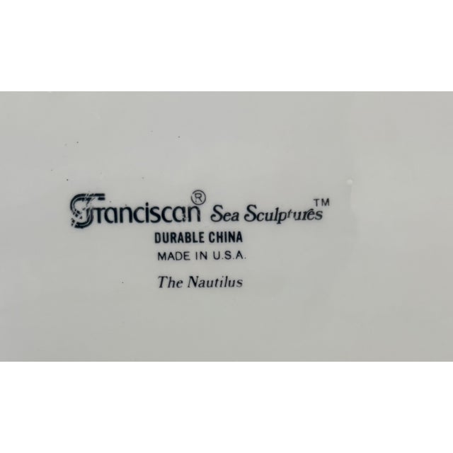 1970s Coastal Chic Franciscan Sea Sculptures Stoneware Luncheon Plates, Set of 8 For Sale In Palm Springs - Image 6 of 11