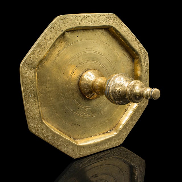 Antique Temple Betel Nut Dish, Indonesian, Engraved Brass Sireh Stand, Victorian For Sale - Image 11 of 12