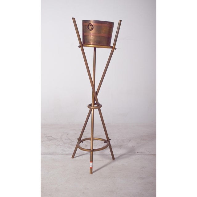 Danish Metal Planter, 1950s For Sale - Image 9 of 9