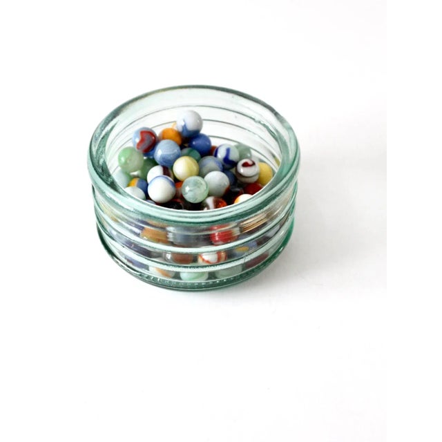 Glass Vintage Ribbed Glass Bowl For Sale - Image 7 of 9