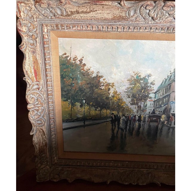 Antique Oil Painting of European City Scene by Piero Delle Piane, Signed & Framed For Sale - Image 4 of 7